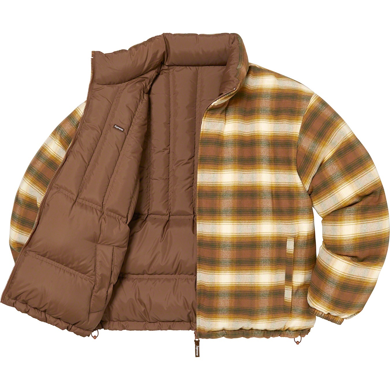 Flannel Reversible Puffer Jacket view 11